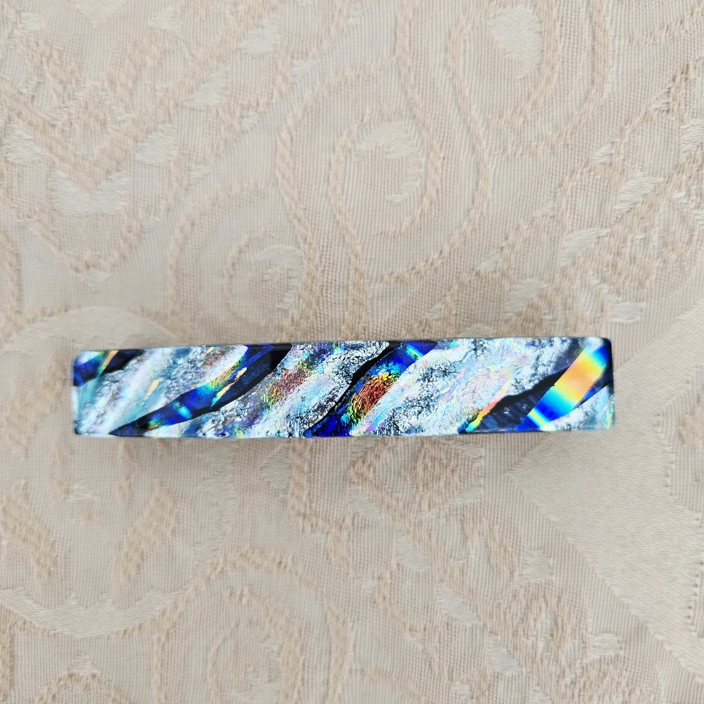Dichroic Glass Artisan Made Barrette